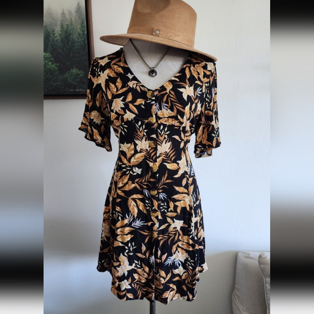 Women's RipCurl Boho Floral Mini Dress Size S